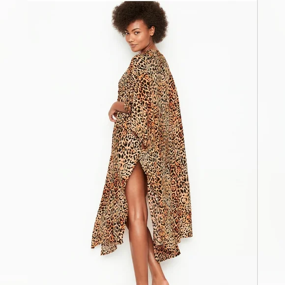Victoria's Secret SWIM Bikini Cover Up Kimono Style Animal Print - Picture 2 of 10